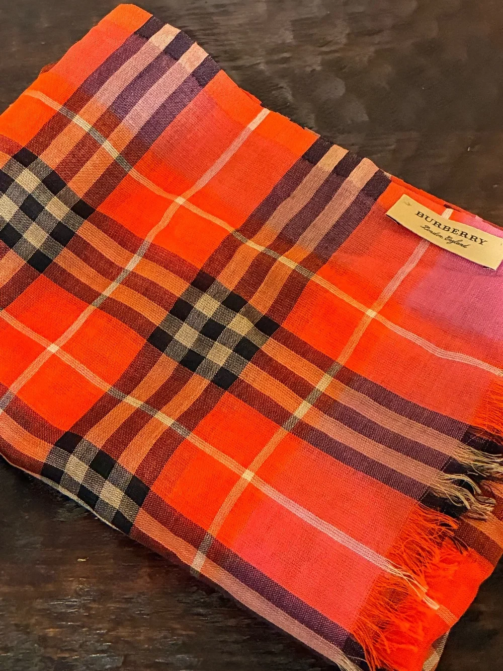 Burberry linen scarf